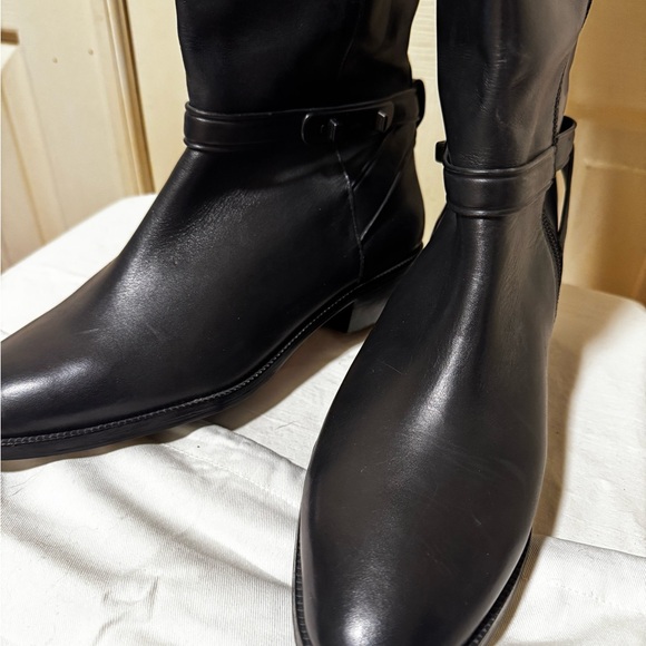 Never Worn Coach Glossy Black Leather Tall Boot - Picture 3 of 7